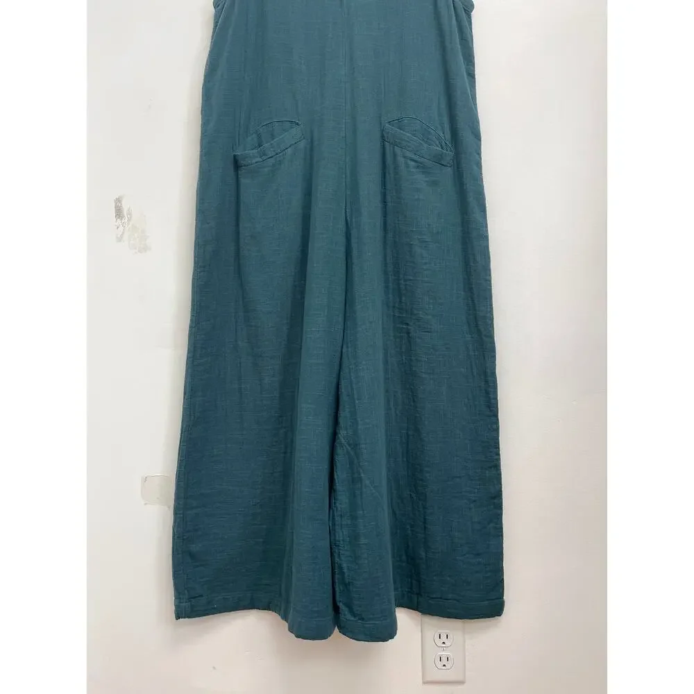 Natural Life Chelsea Wide Leg Oversized V-Neck Cotton Gauze Jumpsuit - Medium - Picture 10 of 12